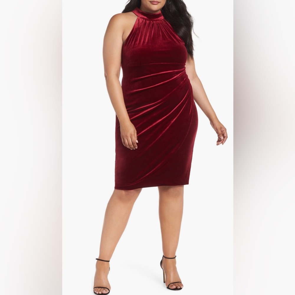 NWT Vince Camuto Burgundy Cocktail Dress - 18W